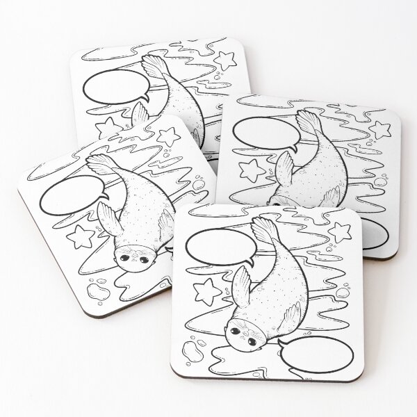 Item preview, Cute Couch Potato Seals designed and sold by ZaryaKiqo.