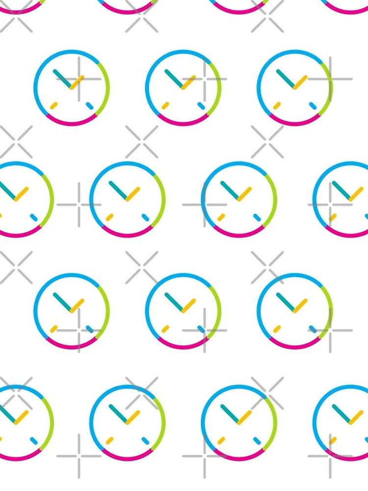 Thumbnail 4 of 4, iPhone Case, Clock Pattern designed and sold by TextyQuotes.