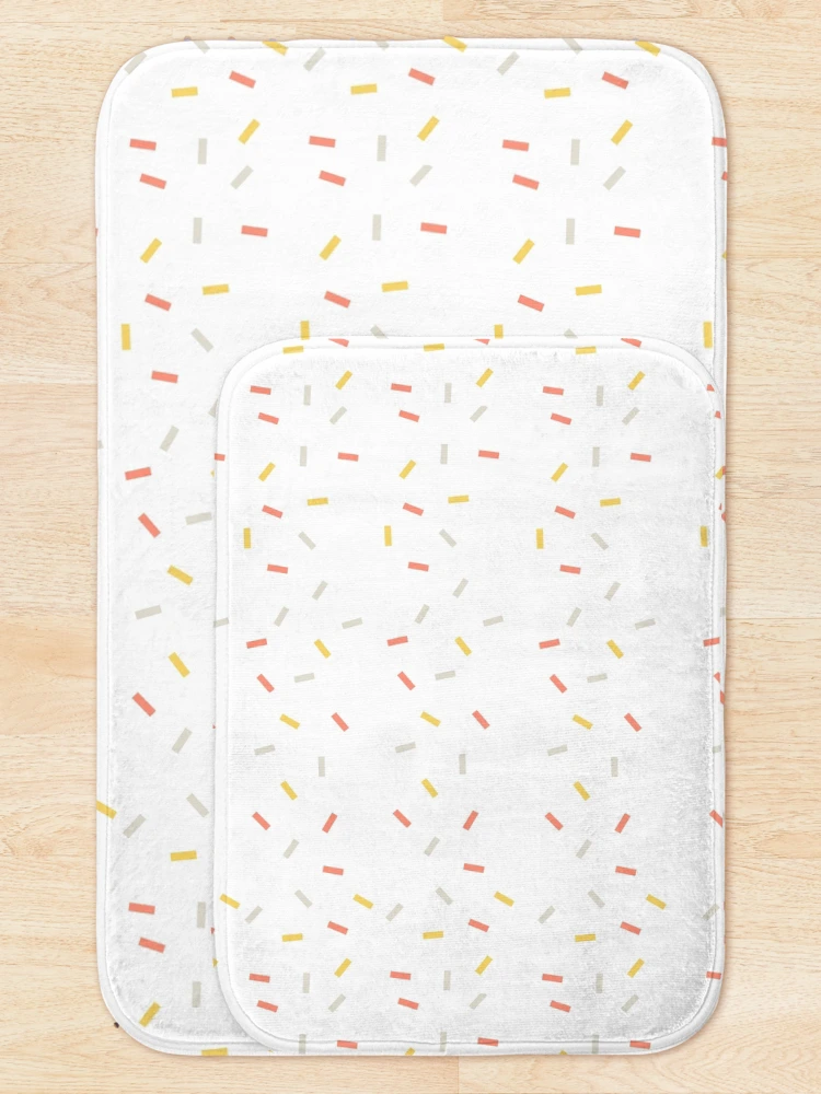 Thumbnail 5 of 6, Bath Mat, Sprinkle Particles Pattern designed and sold by TextyQuotes.