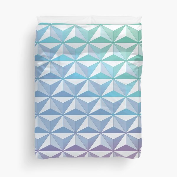 Geodesic Sphere, Blue Duvet Cover