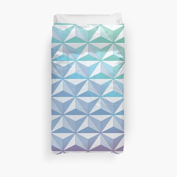 Geodesic Sphere, Blue Duvet Cover