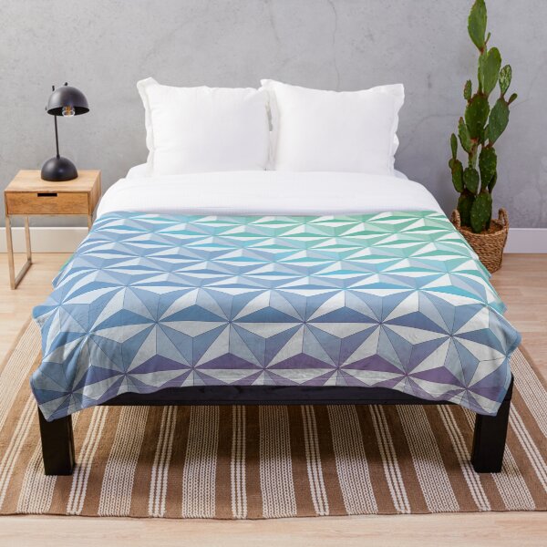 Geodesic Sphere, Blue Throw Blanket
