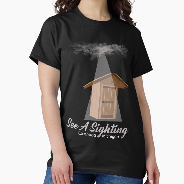 Vista previa del artículo con la obra «Visita Escanaba!», diseñado y vendido por TheRoamingBeard.
