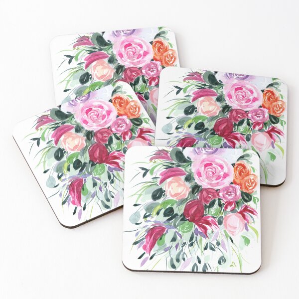 Item preview, Modern Watercolor Floral Bouquet Painting / Impressionist art designed and sold by Alisha Watercolors.