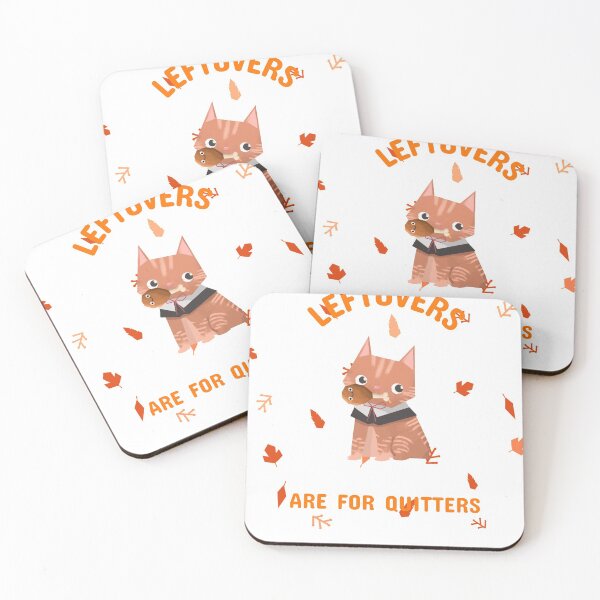 Item preview, Leftovers Are For Quitters Funny Thanksgiving Cat Turkey T-Shirt designed and sold by lefthighkick.