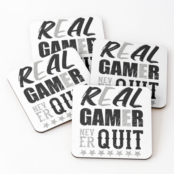 Item preview, Gamer saying, Real Gamer never quit designed and sold by shurikaner.