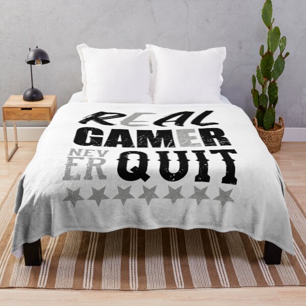 Item preview, Gamer saying, Real Gamer never quit designed and sold by shurikaner.