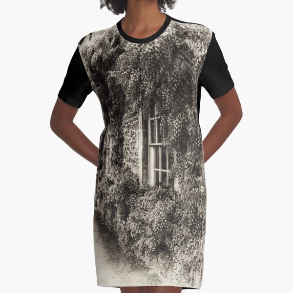 The Wisteria Window Graphic T-Shirt Dress