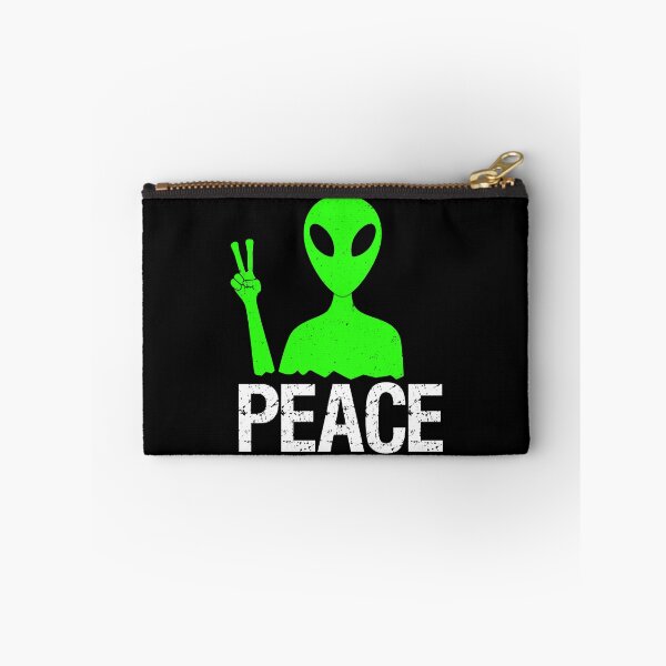 Item preview, Extranjero verde con gesto de la mano de paz designed and sold by mrhighsky.