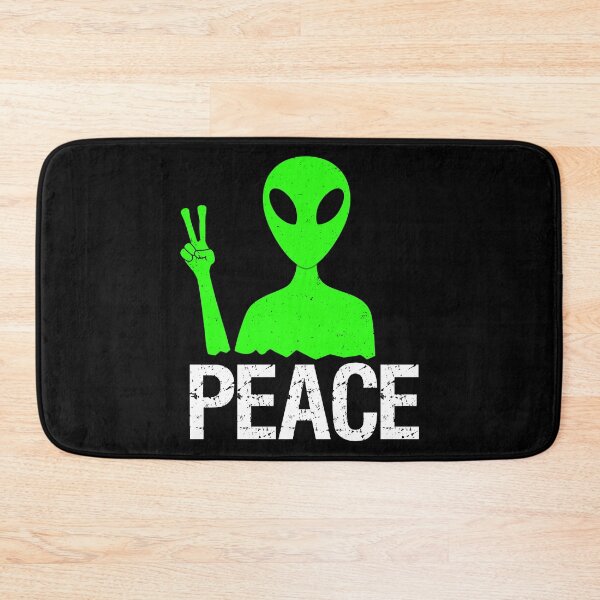 Item preview, Green Alien with Peace Hand Gesture designed and sold by mrhighsky.