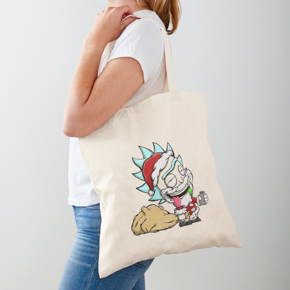 Santa Rick / Rick And Morty Christmas / Drunk Rick Tote Bag