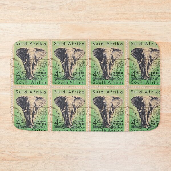 Item preview, Vintage South African Elephant Stamp designed and sold by Peace,Love & Art.