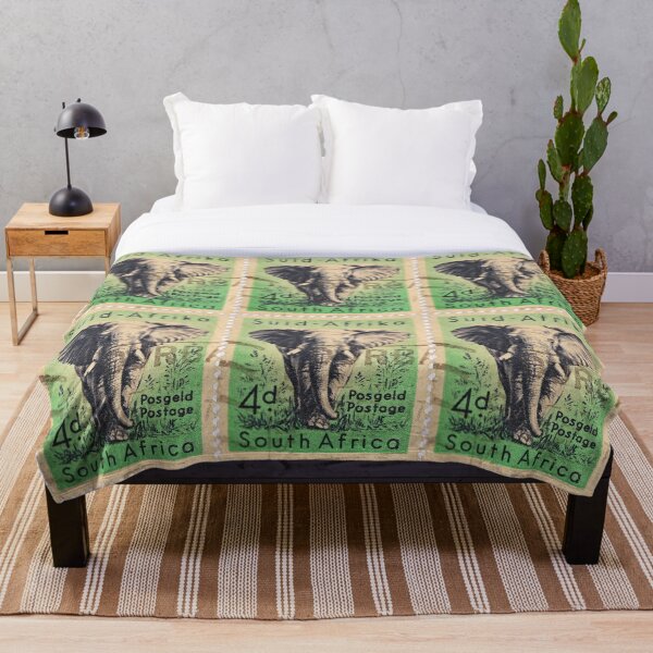 Item preview, Vintage South African Elephant Stamp designed and sold by Peace,Love & Art.