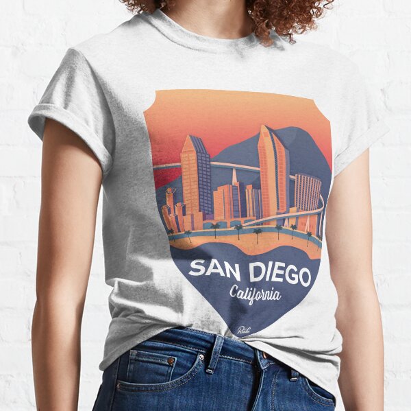  Womens Slam Diego California Tee San Diego V-Neck T-Shirt :  Sports & Outdoors