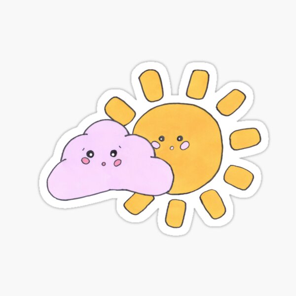 Sunny but cloudy Sticker