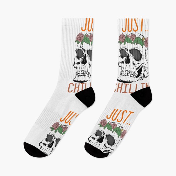 Item preview, Flower Crown Skull Just Chilling designed and sold by alt5665.