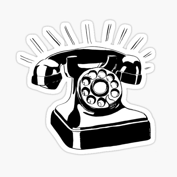 Old telephone Sticker
