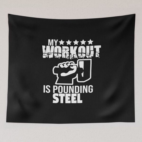 Item preview, My workout is pounding steel! designed and sold by Cutebutfunny.