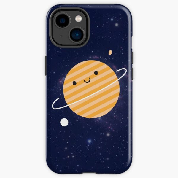 Happy Planet Saturn in Space iPhone Tough Case