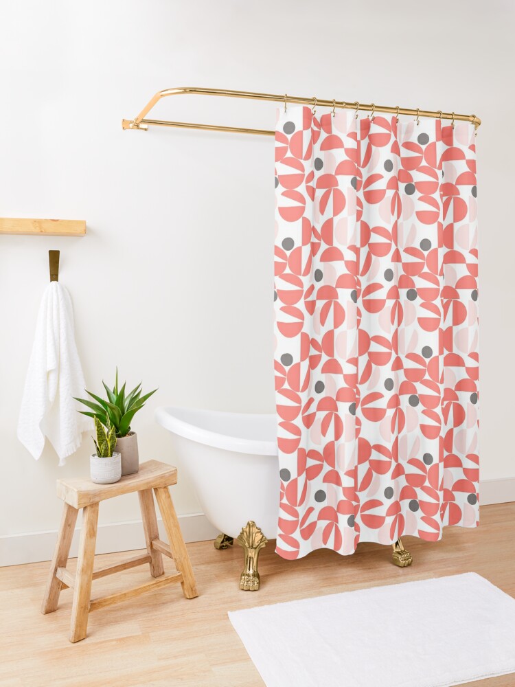 "Living Coral Abstract" Shower Curtain by mirimo | Redbubble