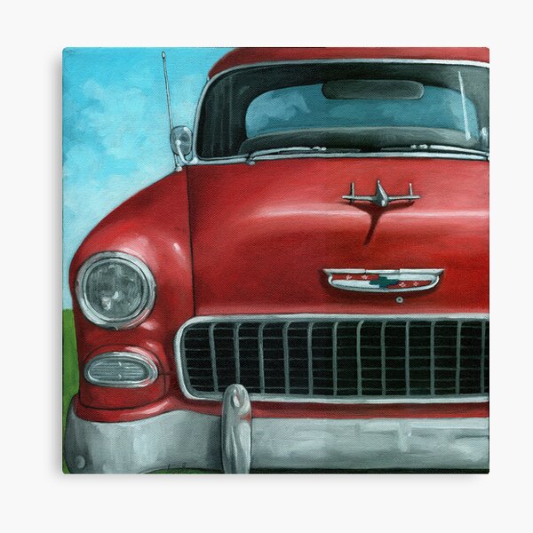 Item preview, 55' Chevy Vintage Car oil painting designed and sold by LindaAppleArt.