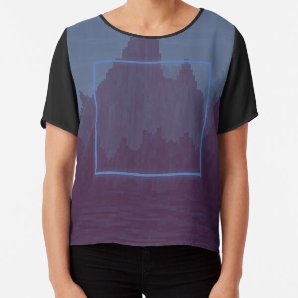 Pixel Art Square Chiffon Top