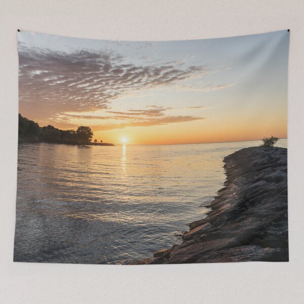 Item preview, Rough and Sleek - Greeting the Day from a Rocky Lake Ontario Promontory designed and sold by Georgia Mizuleva.