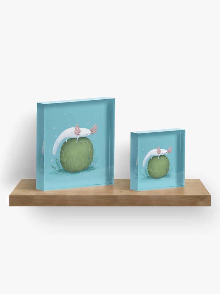 Alternate view of Axolotl on a Mossball Acrylic Block