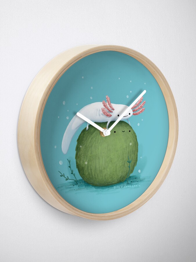 Alternate view of Axolotl on a Mossball Clock