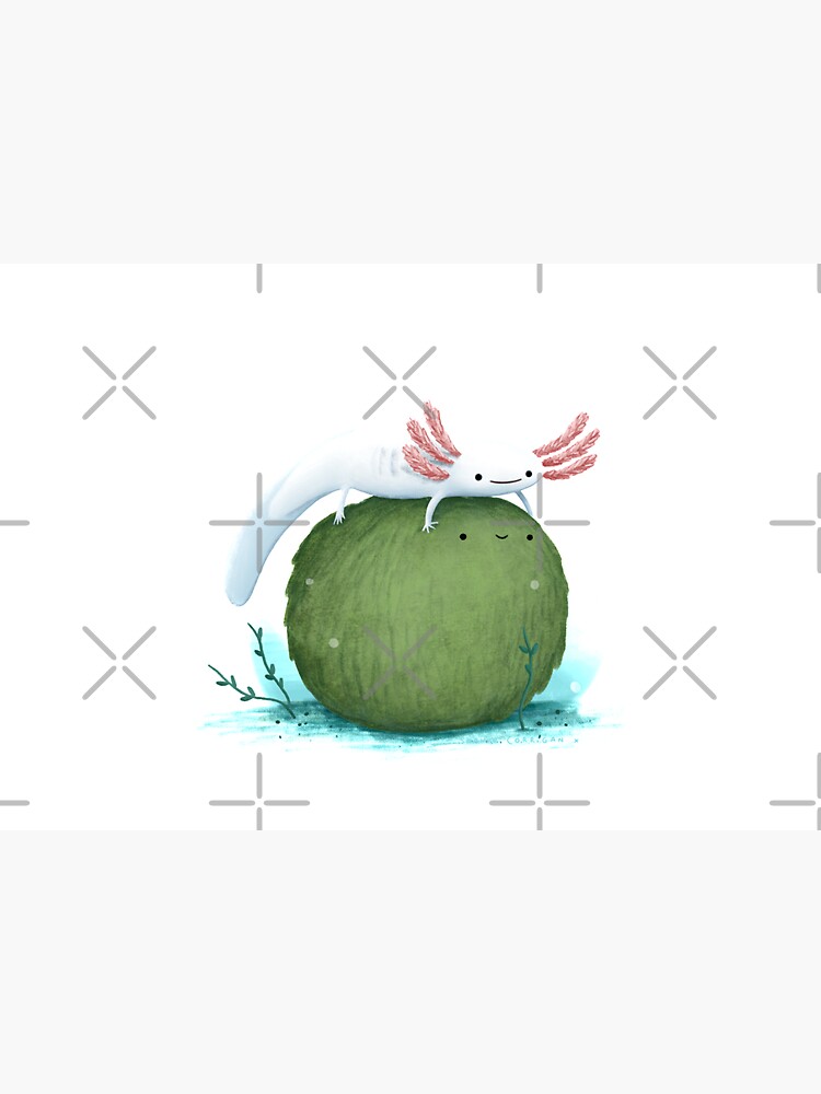 Axolotl on a Mossball by SophieCorrigan