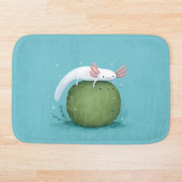 Axolotl on a Mossball Bath Mat