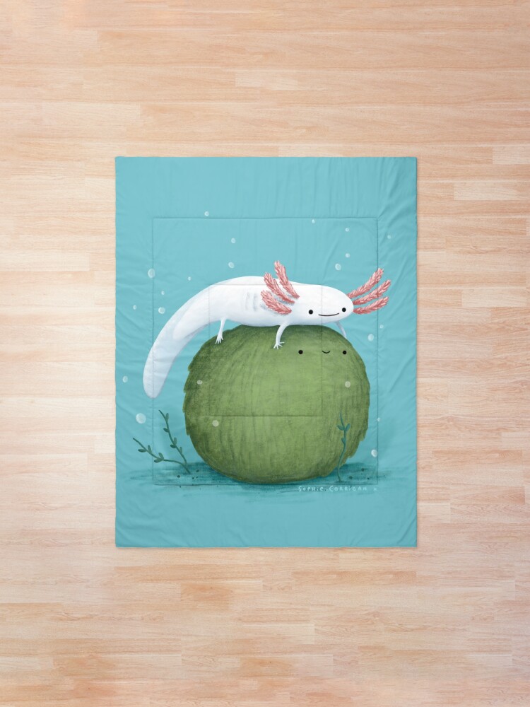 Alternate view of Axolotl on a Mossball Comforter