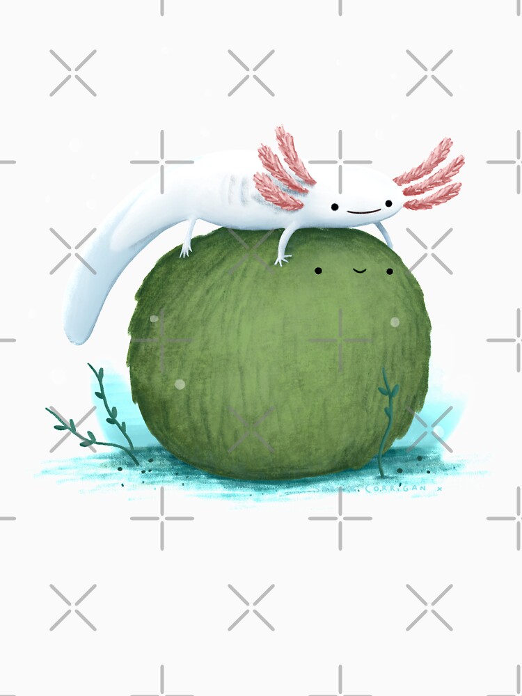 Axolotl on a Mossball by SophieCorrigan