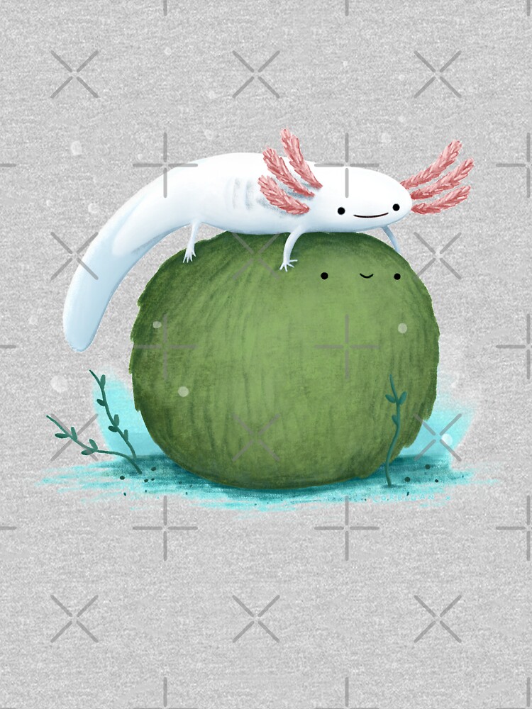 Axolotl on a Mossball by SophieCorrigan