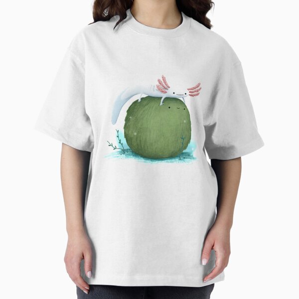 Vista previa del artículo con la obra «Axolotl sobre una bola de musgo», diseñado y vendido por SophieCorrigan.