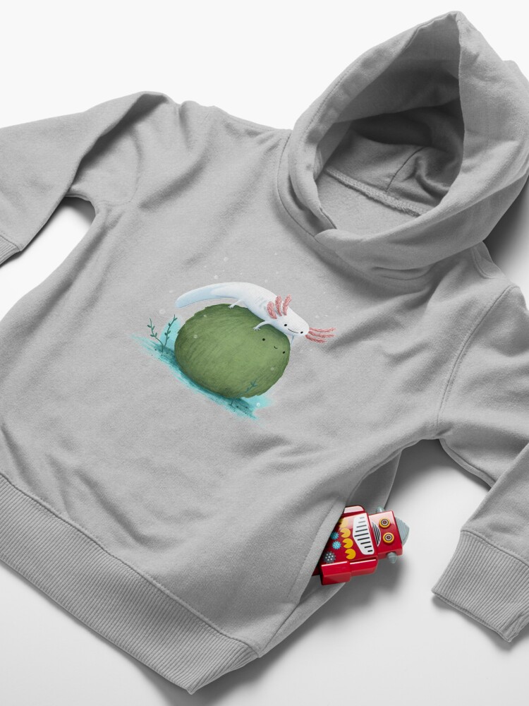 Alternate view of Axolotl on a Mossball Toddler Pullover Hoodie