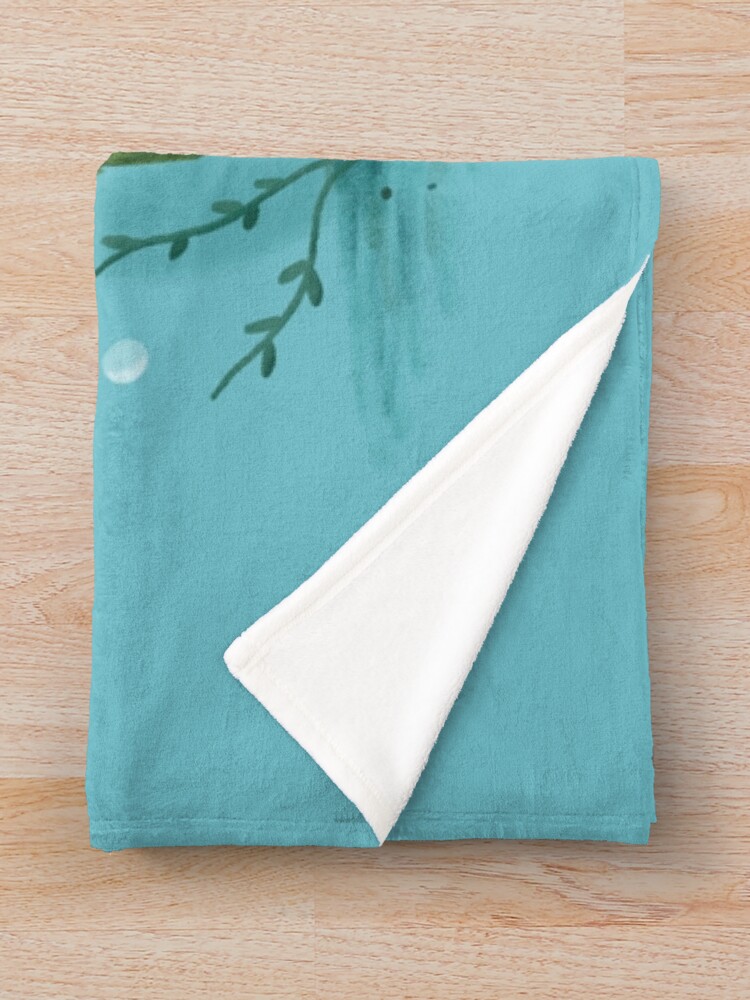 Alternate view of Axolotl on a Mossball Throw Blanket