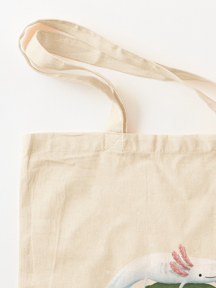 Alternate view of Axolotl on a Mossball Tote Bag