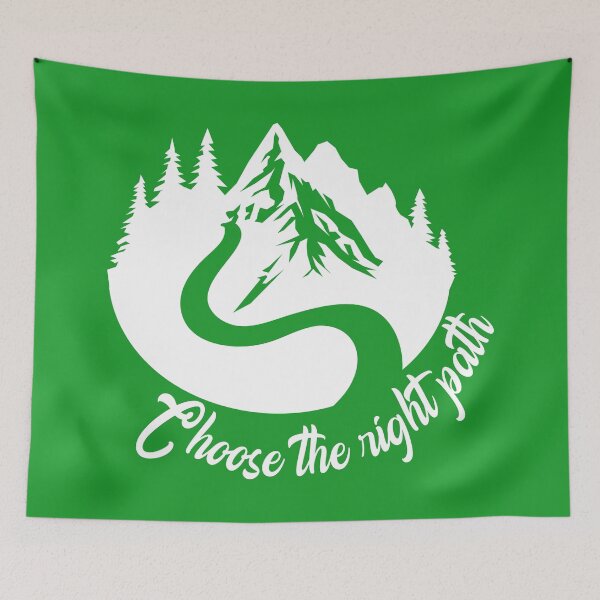 Item preview, Choose The right path - Mountains Trekking Gift for Camper designed and sold by IslandLakeTree.