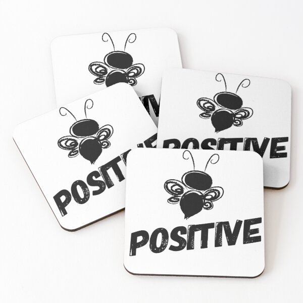 Item preview, Motivational Inspirational and Positive quote - bee positive typography text art by Word Fandom - wordfandom designed and sold by Kerry Pritchard.