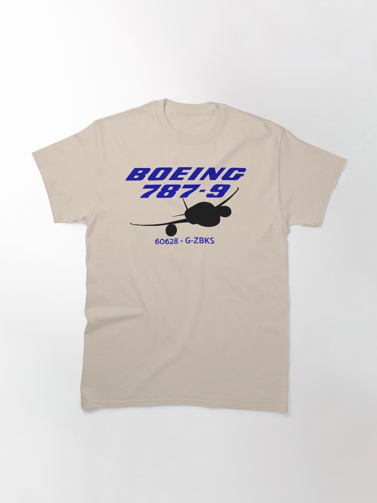 Thumbnail 2 of 7, Classic T-Shirt, Boeing 787-9 60628 G-ZBKS (Black Print) designed and sold by AvGeekCentral.