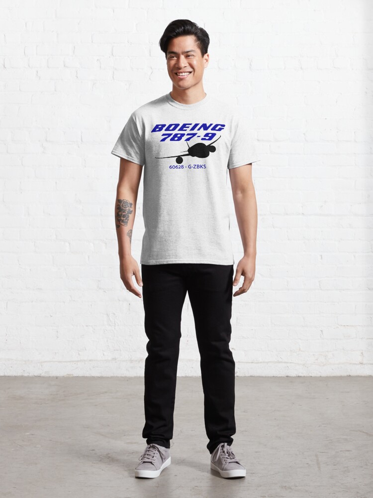 Alternate view of Boeing 787-9 60628 G-ZBKS (Black Print) Classic T-Shirt