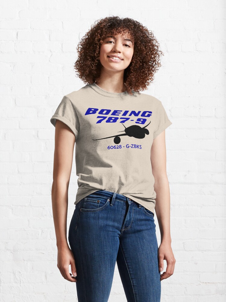 Thumbnail 4 of 7, Classic T-Shirt, Boeing 787-9 60628 G-ZBKS (Black Print) designed and sold by AvGeekCentral.