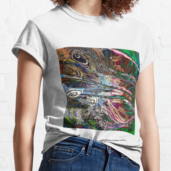 fluid energetic flow abstract Classic T-Shirt