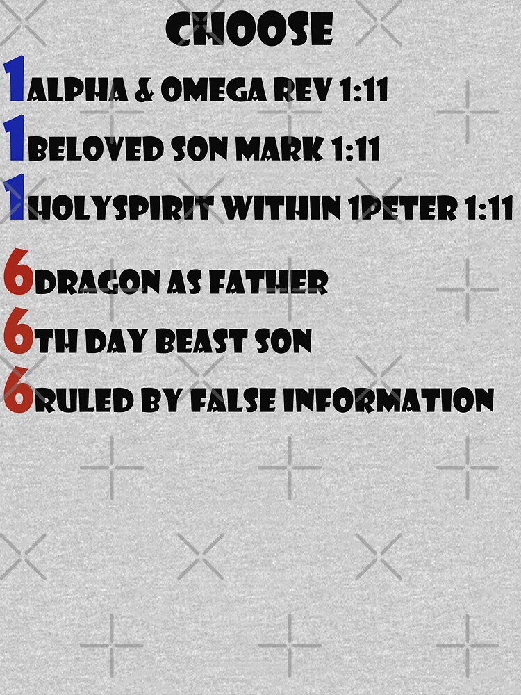Holy Trinity 111 Or Unholy Trinity 666 You Choose Mark Of The Beast Revelation Bible Christian Motivation Baby One Piece By Formyfamily Redbubble