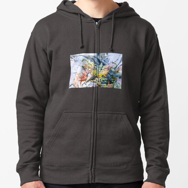 fluid objects art abstraction Zipped Hoodie