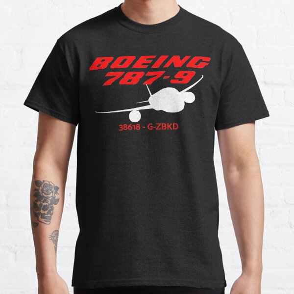 Boeing 787-9 38618 G-ZBKD (White Print) Classic T-Shirt