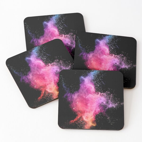 Item preview, Abstract colored dust explosion in black  designed and sold by Lefteris Betsis.