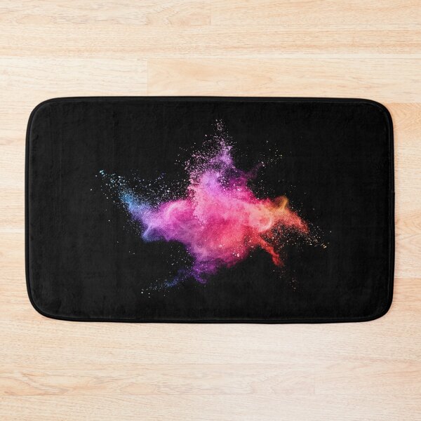 Item preview, Abstract colored dust explosion in black  designed and sold by Lefteris Betsis.