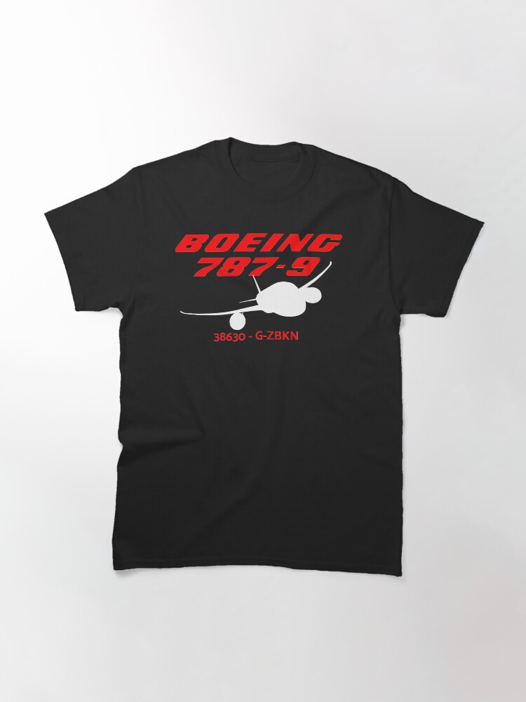Alternate view of Boeing 787-9 38630 G-ZBKN (White Print) Classic T-Shirt